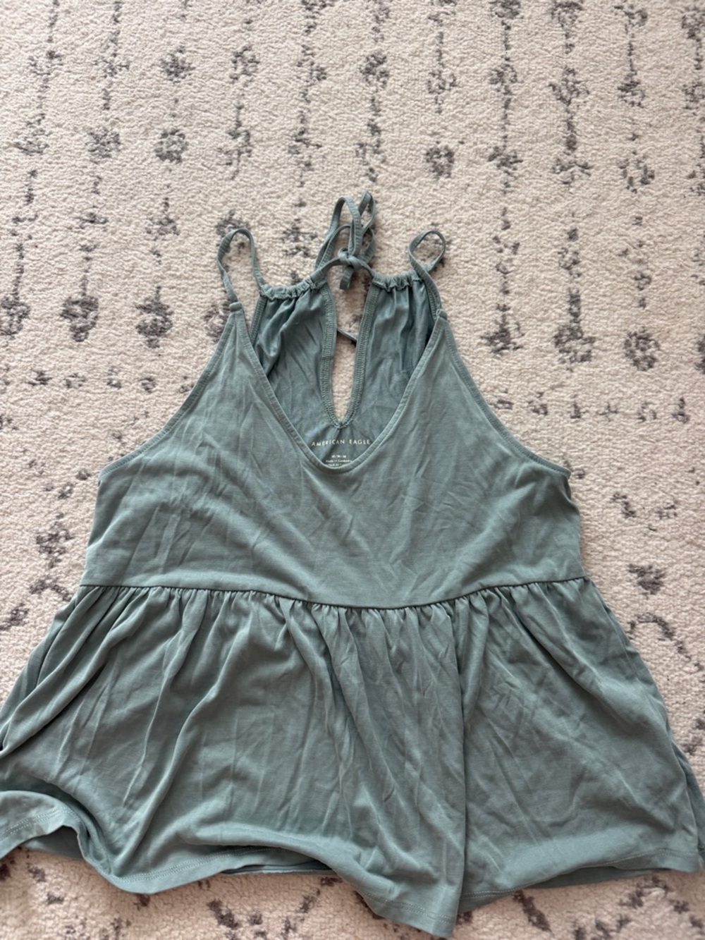 American Eagle Dusty Green Scoop Neck Tank